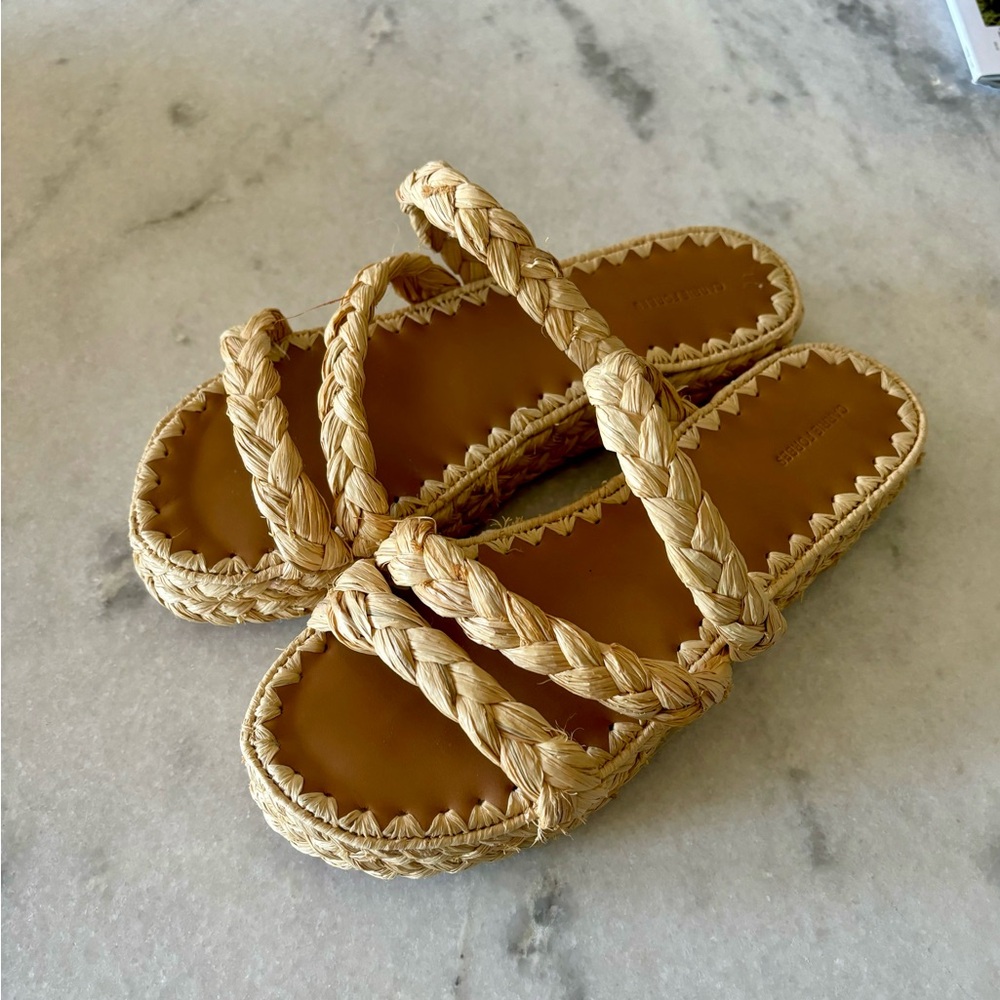 Carrie Forbes rafia 💕sandals sz 38